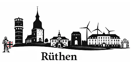 Skyline der Stadt Rüthen mit historischen Gebäuden